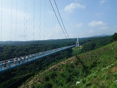 日本最長の吊り橋　三島スカイウォーク