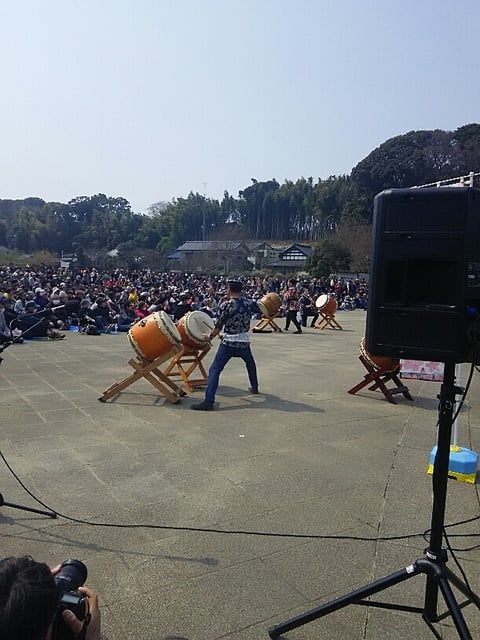 21世紀の森　和太鼓の公演